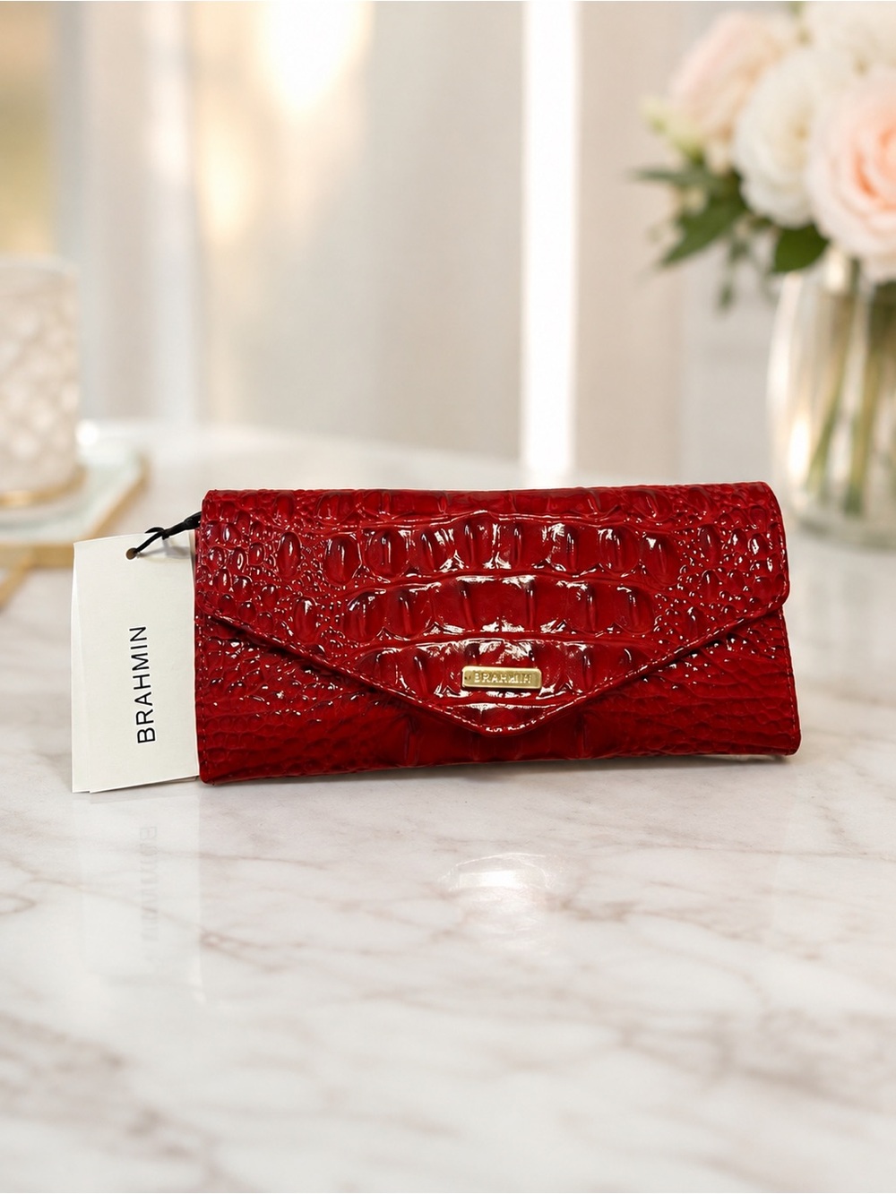 NWT, Brahmin Carnation Red Veronica Wallet